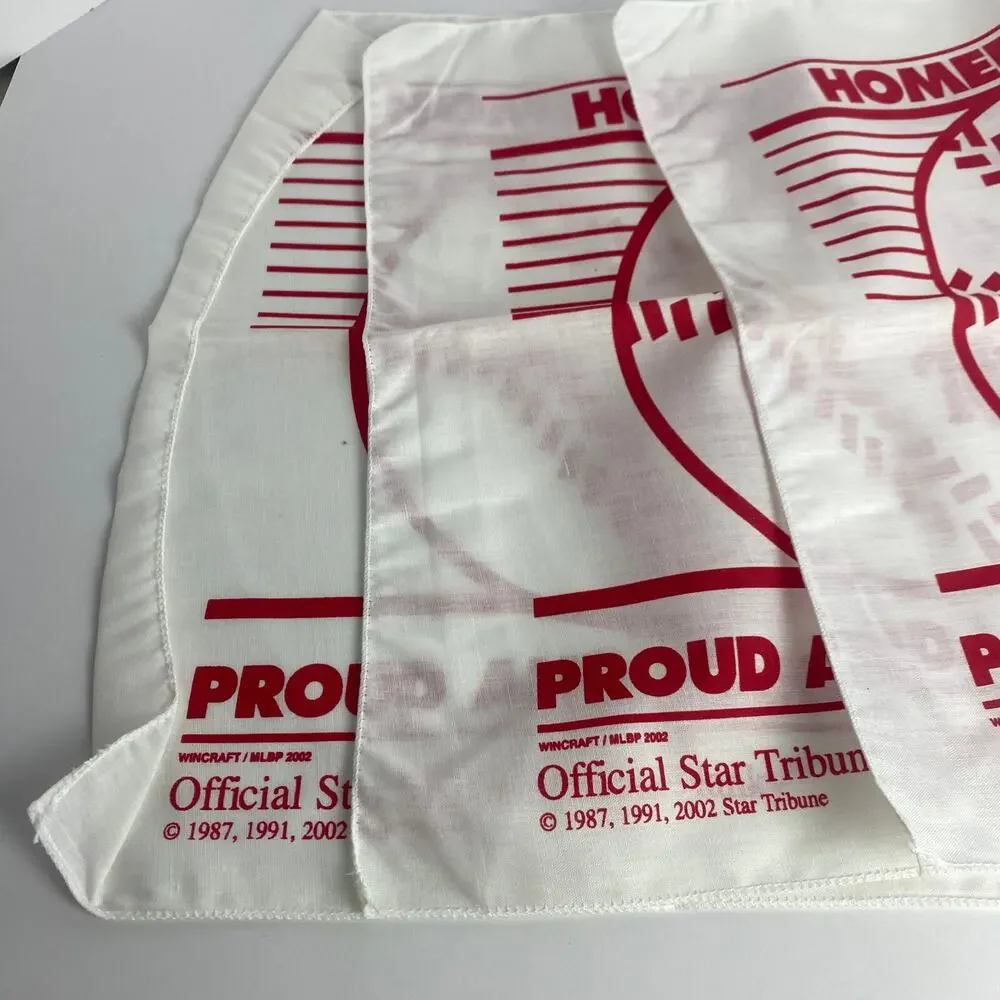 Lot of 3 MLB Minnesota Twins 2002 Loud and Proud Homer Hanky Star Tribune NEW